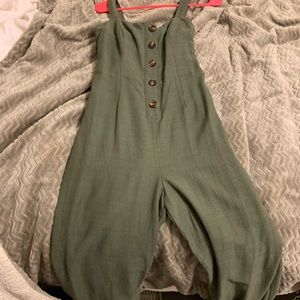 Full length olive green target jumper